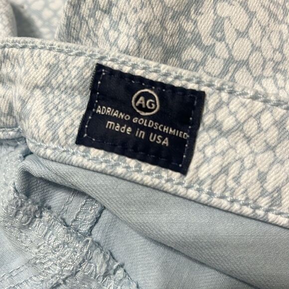 Adriano Goldschmied blue and white snake print super skinny ankle jean size 30 - Picture 7 of 8